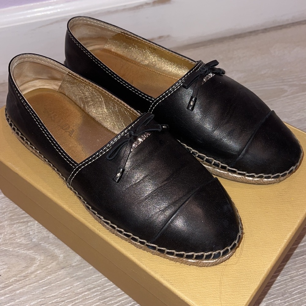 Authentic Prada Leather Espadrilles - image 2